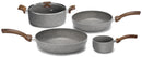 Batteria di Pentole 5 Pezzi in Alluminio Antiaderente Olympia Woody