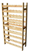 Portabottiglia 54 Posti 63x27x120 cm in Legno di Pino Naturale