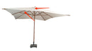 Ombrellone da Giardino 3x4 m Palo Ø48 mm in Legno Vorghini Ecrù Seconda Scelta