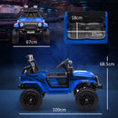 Macchina Elettrica Fuoristrada per Bambini  12V con Doppio Motore Telecomando e Luci Blu      