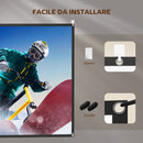 Telo per Proiettore 120" 16:9 HD 4K-8K Pieghevole e Portatile Antipiega e Lavabile Bianco      