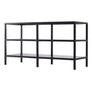 Mobile TV a 3 Ripiani in Acciaio Nero 100x36x53,5 cm 