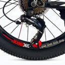 Bicicletta per Bambini Mountain Bike 24" Twenty Full 24 Cambio Shimano 21V Telaio in Acciaio Rosso e Nero