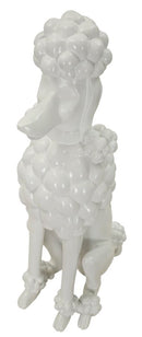 Decorazione Barboncino White 20x26x61 cm in Resina Bianco      