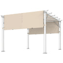 Copertura per Pergola 488x122 cm con Tasche e Cinghie in Poliestere Cachi      