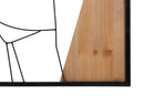 Pannello da Muro Strip Ferro e Wood 50x2x90 cm in Ferro e MDF Nero e Marrone      