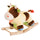 Mucca a Dondolo per Bambini in Peluche e Legno
