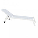Lettino Prendisole da Giardino Formentera Impilabile 198x61x34/95 h cm in Alluminio Bianco