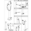 Fontana da Giardino in Alluminio Tubo 7,5 m e Pistola a Spruzzo con 8 Getti Sined Alu Bianco 