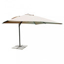 Ombrellone da Giardino Mercurio Decentrato 3x4 m in Alluminio Nero Telo Beige