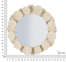 Specchio da Muro Dune 85x7,5x85 cm in Ferro e Specchio e MDF Crema      