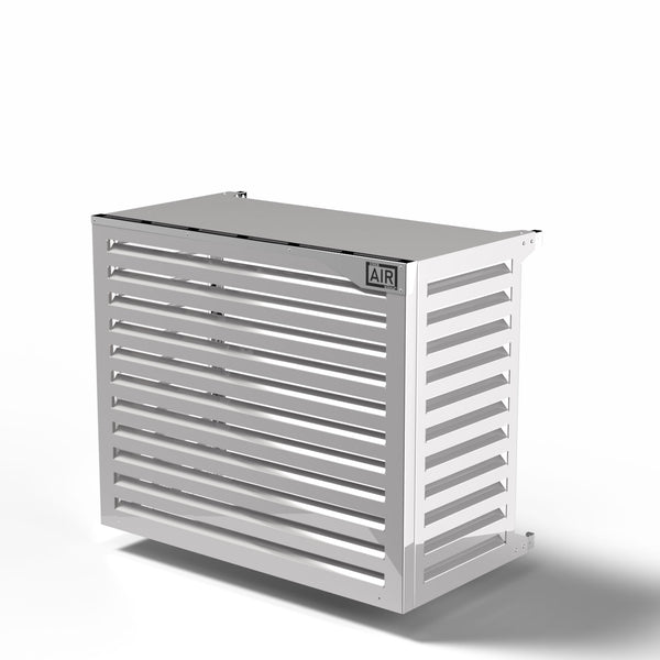 sconto Copri Condizionatore 115x95x67 cm in Alluminio a Parete Big Blade XL Bianco