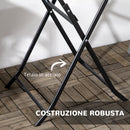 Tavolo da Giardino Ø60x73 cm Rotondo e Pieghevole in Acciaio e HDPE Grigio Scuro      