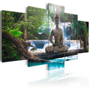Quadro - Buddha E Cascata Erroi 100x50 cm