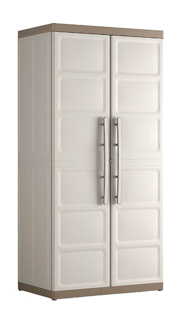 prezzo Armadio da Esterno 4 Ripiani 89x54x182H cm in Plastica Keter Excellence XL Alto Beige/Tortora