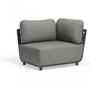 Poltrona Angolare Dx Galapagos 102x85x83 h cm in Alluminio Antracite