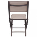 Sedia da Giardino Georgia Pieghevole 58x46x85 h cm in Textilene Taupe
