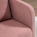 Poltroncina 73x74x82 cm in Velluto a Coste Rosa