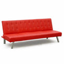 Divano Letto 175x80x73 cm in Similpelle Rosso