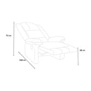 Poltrona Relax Reclinabile Manuale 89x100x100 cm in Tessuto Marrone