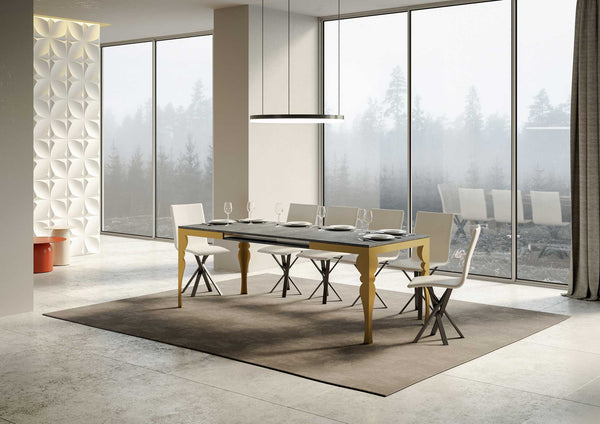 Tavolo Allungabile 120-380x90x77 cm Paxon Evolution Cemento sconto