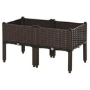 Fioriera da Giardino 40x40x44 cm in Polipropilene Marrone