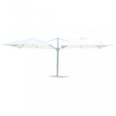 Ombrellone da Giardino Doppio Archimede 3x3 m in Alluminio Bianco Telo Bianco