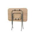 Tavolo pieghevole 70x120x75 cm rovere sonoma e gambe grigio