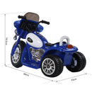 Moto Elettrica Polizia per Bambini 6V Police Blu 