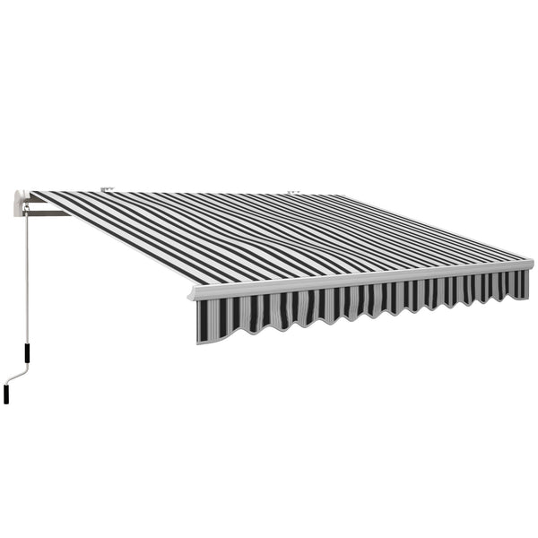 prezzo Tenda da Sole a Bracci 395x245 cm Avvolgibile a Manovella Blu e Bianco