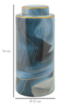 Vaso Ceramica Elegant Ø15x34 cm in Ceramica Multicolor      