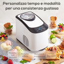 Gelatiera con Compressore Integrato 1,5L Modalità Morbida e Dura Funzione Auto-Mantenimento al Freddo Bianco      