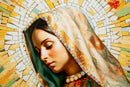 Dipinto su Tela Laccato Madonna con Cornice 72x4x102 cm in Pino e Tela e Plastica      
