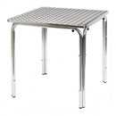 Tavolo Impilabile 70x70x70 h cm in Alluminio Silver