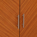 Mobiletto Basso 80x39x80 cm in Truciolato e Metallo Bianco e Marrone