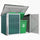 Capanno da Giardino Organizer per Bidoni Spazzatura 179,5x108x129,5 cm in Acciaio Zincato Verde