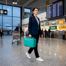 Set 4 Valigie Trolley da Viaggio con Beauty Rivestimento Rigido e Maniglia Telescopica in Polipropilene Verde      