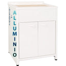 Mobile Lavatoio da Esterno in Polipropilene e Alluminio 60x45x83 cm Bianco