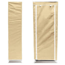 Scarpiera Salvaspazio 10 Ripiani 36 Paia Scaffale Acciaio e Tessuto TNT Beige