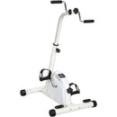 Cyclette per Riabilitazione Braccia e Gambe con Altezza e Resistenza Regolabili Display LCD Bianco      