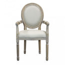 Poltrona Constance in Tessuto 55x46x96 h cm in Legno Beige
