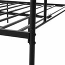 Struttura Letto Matrimoniale 160x200 cm in Acciaio con Doghe Integrate Nero