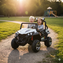 Macchina Elettrica per Bambini Licenza Ufficiale Polar 24V Fuoristrada 2 Posti Bianco