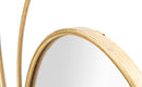 Specchio Arc Glam 80x3,5x80 cm in Ferro e Specchio e MDF Oro      