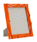 Cornice Orangy 25,8x2x31 cm in Resina e Vetro Arancione      