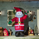 Babbo Natale Gonfiabile Luminoso 155x85x240 cm con  Luci LED