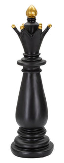 Alfiere da Scacchi 12,5x38,5x12,5 cm in Poliresina Nero/Oro
