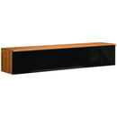 Mobile TV Sospeso 160x35x30 cm in Truciolato Marrone e Nero