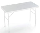 Tavolo Pieghevole da Giardino 122x60x72 cm in Ferro Taddei Plastik Bianco