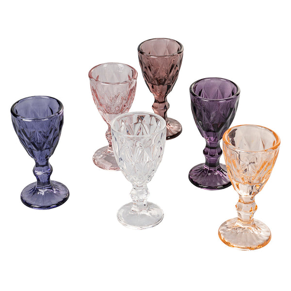 Set 6 Tazzine per Liquori Liquorini Prisma Provence in Vetro VdE Tivoli 1996 Viola online